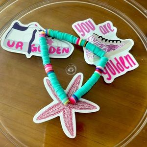 teal preppy bracelets